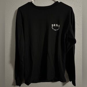 Vans Black Long Sleeve Tee with Logo